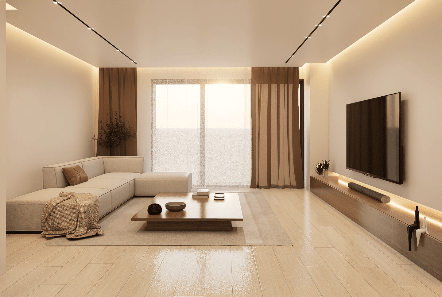 2 Bedroom 3D render